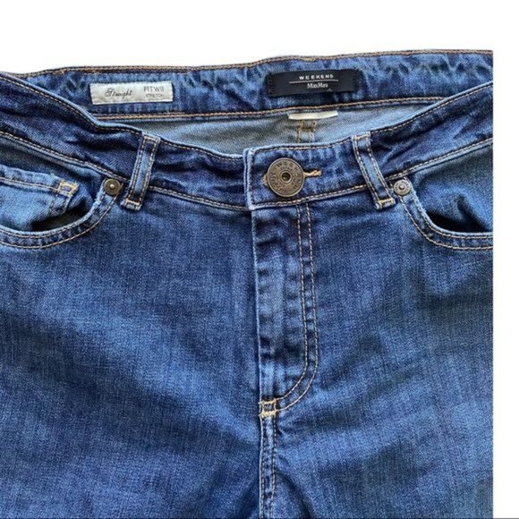 Weekend MaxMara Straight Fit Blue Jeans Size 0 - Picture 3 of 9